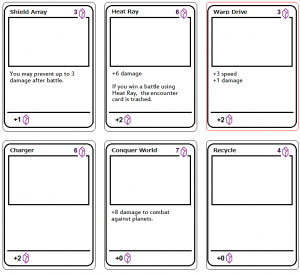 Iteration 1, Card Sheet